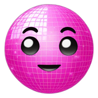 pink discoball sticker