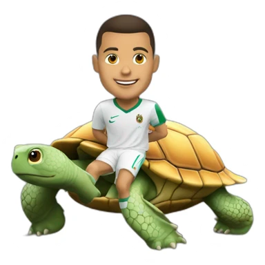 Ronaldo sur une tortue sticker