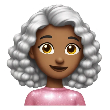 This emoji❤️ but sparkly shiny and baby pink sticker