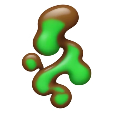 brown squiggly with green gas sticker