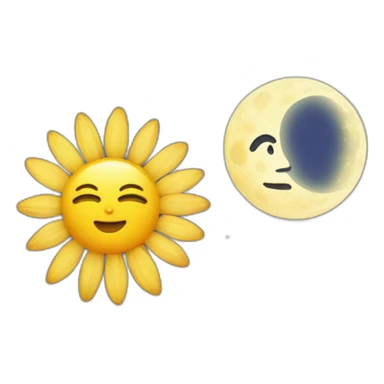 Soleil et lune sticker