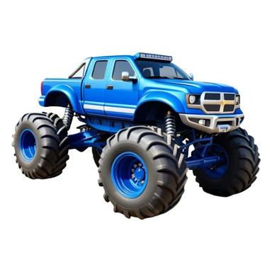 Bigfoot - Bigfoot 4x4 (Model Year: 2022) (Iconic colour: Blue) - An oversized, rugged monster truck with bold, aggressive lines painted in a striking blue. Focus on massive, rugged tires and a muscular chassis that exudes raw power and an urban legend feel. sticker