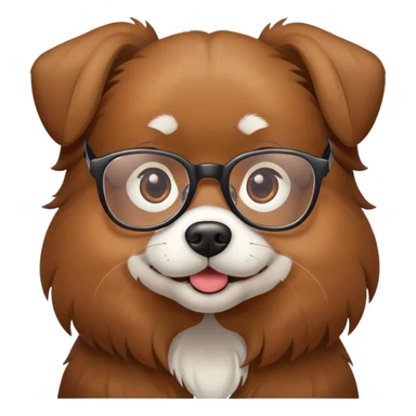 Dog wearing glasses  sticker