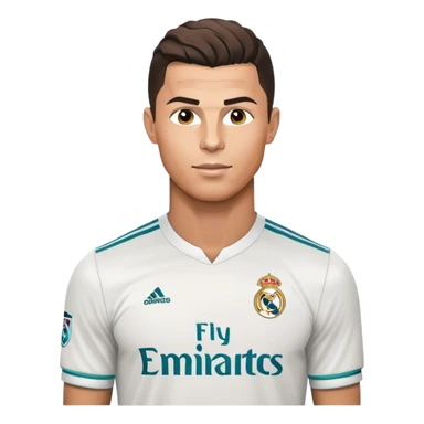 Cristiano Ronaldo con una camiseta del Madrid que ponga Valeria  sticker
