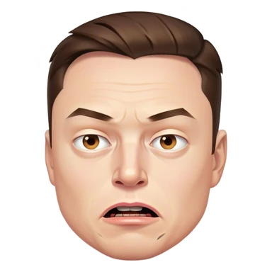 Angry elon musk sticker