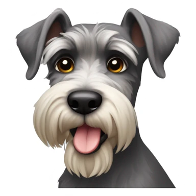 Perro Schnauzer sal y pimienta sticker