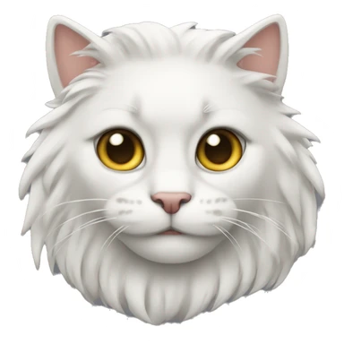 Кот белый  sticker