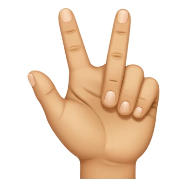 A fisted hand with the thumb between the index finger and middle finger sticker