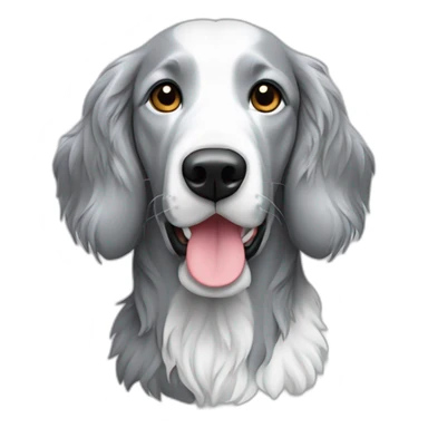 Setter anglais gris avec des taches blanches sticker