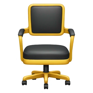 Yellow metal chair sticker