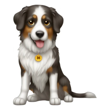 Église avec chien sticker