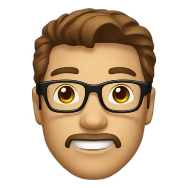 iron man with glasses sticker