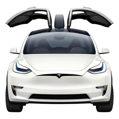 Teslamodel Y white sticker