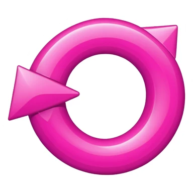 Pink curved arrow sticker