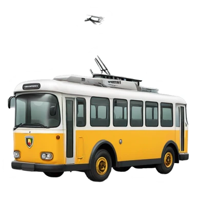 vilnius city old trolleybus sticker