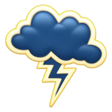 lightning from a dark blue cloud sticker