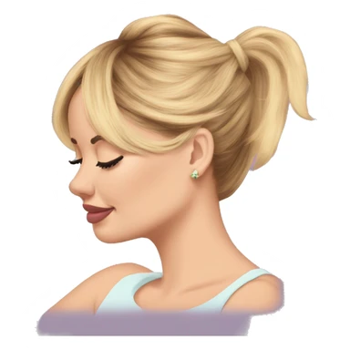 viral debby ryan tucking hair behind ear sticker