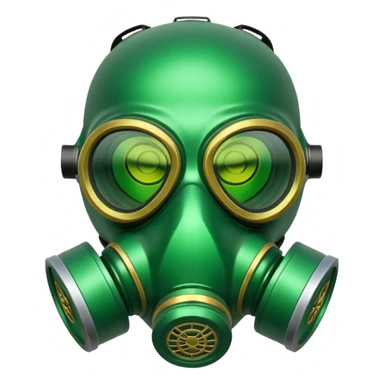 glitter green viper valorant gas mask sticker