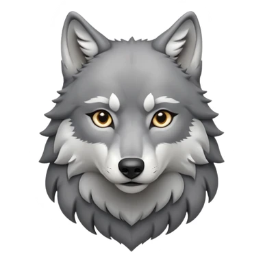 cinematic-noble-wolf-portrait-emoji,-poised-and-regal,-with-a-strong,-lean-build-and-a-sleek,-fur-of-grey-and-white,-deep-set-soulful-piercing-eyes,-simplified-yet-sharp-and-sophisticated-features,-highly-detailed,-full-body, zoomed out showing shoulders sticker