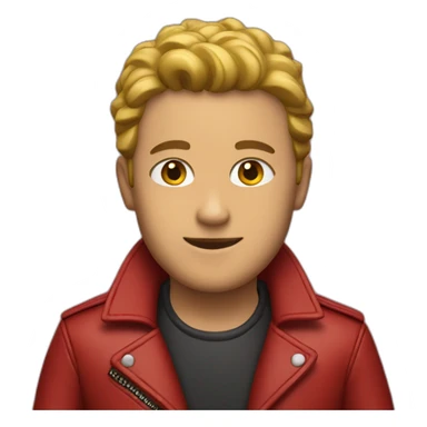 red leather jacket sticker