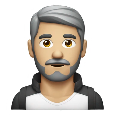 dark hair dark eye man with short mustache holding game controller sticker