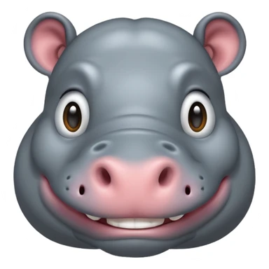 Happy hippo sticker
