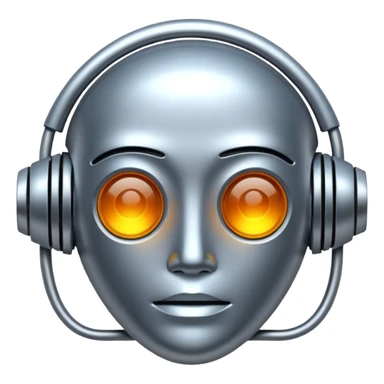 Create an emoji in which it is representing AI sticker