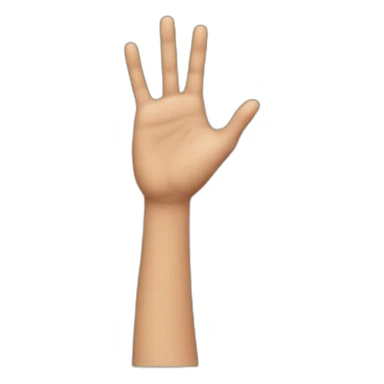 Con la mano diciendo alto sticker