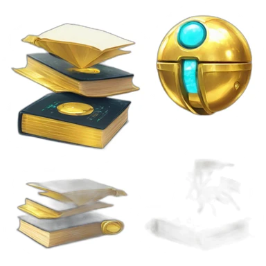 Pixel Legendary Book Cyberpunk Pokemon Pokeball Gold Shiny Glow sticker