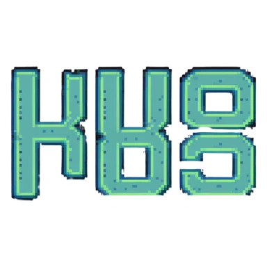 retro pixel art sign with 'uv sync' in blocky letters sticker