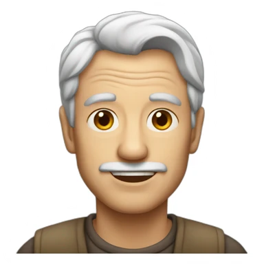 man that looks old and young at the same time sticker