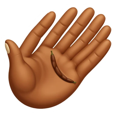 Hand Flicking a bean sticker