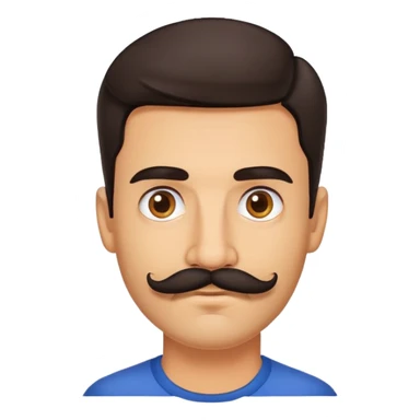 Spanish guy with mustache  sticker