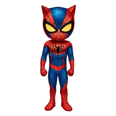 Gato vestido de spiderman sticker