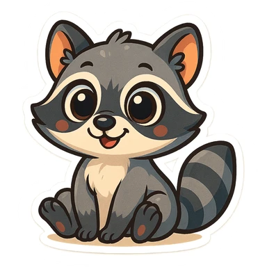 raccoon sticker sticker