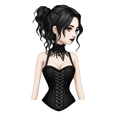 gothic  corset black sticker