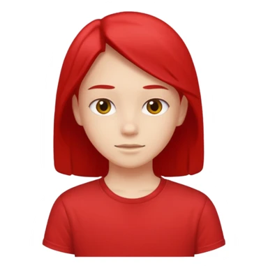 young wear a red ti shirt sticker