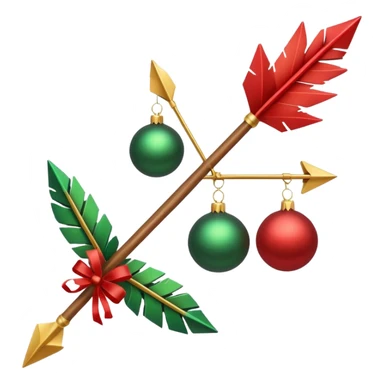 An arrow with christmas elements sticker