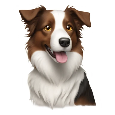 Short hair ginger border collie sticker