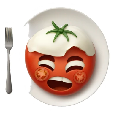 Tomato Mozzarella on a Plate sticker