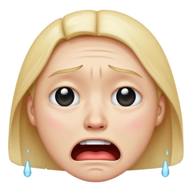 crying face emoji, expressive and clear sticker