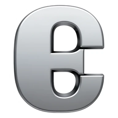 letters BLK black font with silver outline sticker