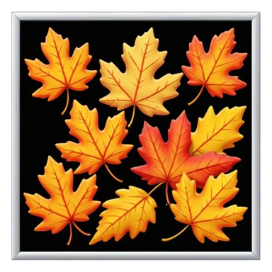 france leaves sticker