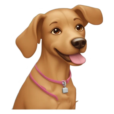 femme entrain de bronzer a la plage sur une chaiseavec un chien sticker