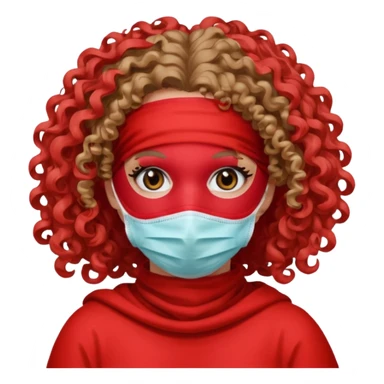 Lilith symbol seductress evil surgeon. Hair curly, long, and brown. Red surgical mask and hair covering. She works for cartel and kills with a scalpel. , evil surgeon  sticker