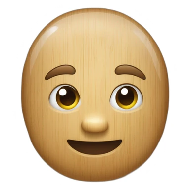 Idolo de madera alegre  sticker