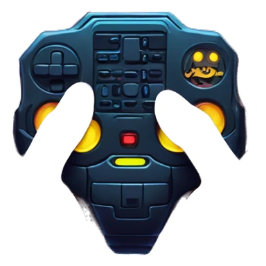 joystick in hands cyberpunk neon sticker