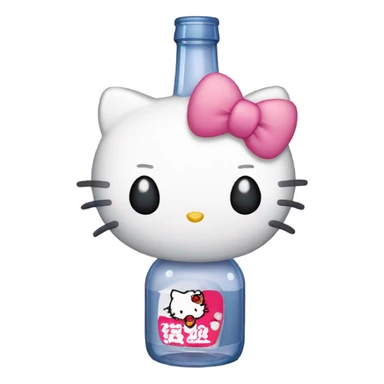 Hello kitty depressed tears with alcohol hello kitty sticker