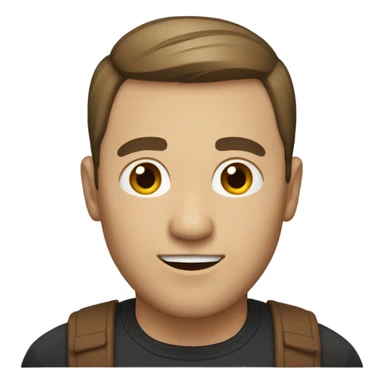 man with short brown combover hair sticker