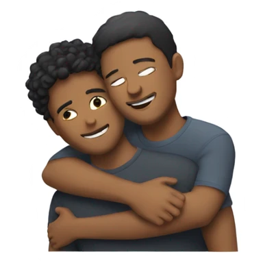 two friends hugging
 sticker